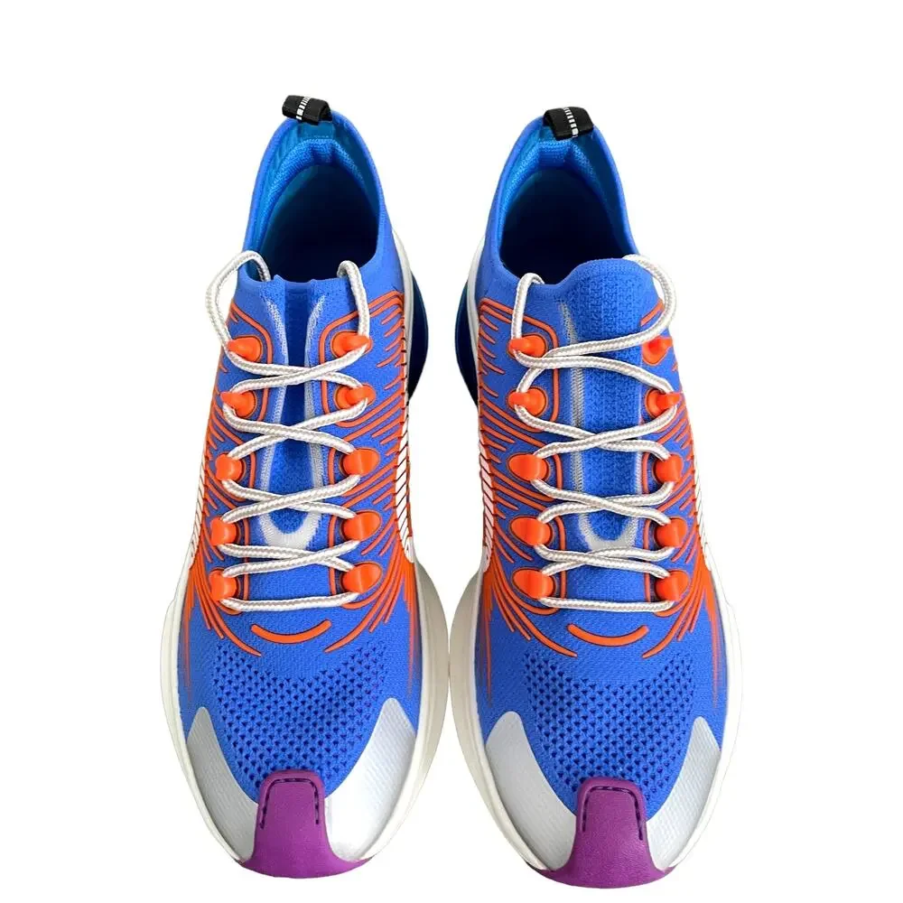 GUCCI Men's Run Sneaker Low Top Blue White Orange 680893 Size 11 US 11.5 NEW